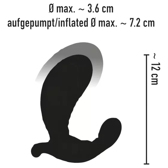 You2Toys - vibračný nafukovací vibrátor s diaľkovým ovládaním - čierny