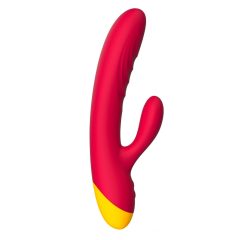   ROMP Jazz - nabíjací, vodotesný vibrátor na bod G s ramienkom na klitoris (tmavo ružový)