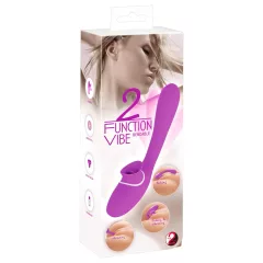   You2Toys - vibrátor s dvoma funkciami - nabíjateľný 2v1 - fialový