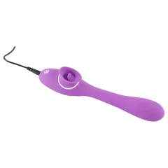   You2Toys - vibrátor s dvoma funkciami - nabíjateľný 2v1 - fialový