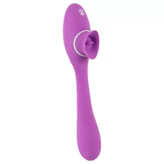   You2Toys - vibrátor s dvoma funkciami - nabíjateľný 2v1 - fialový