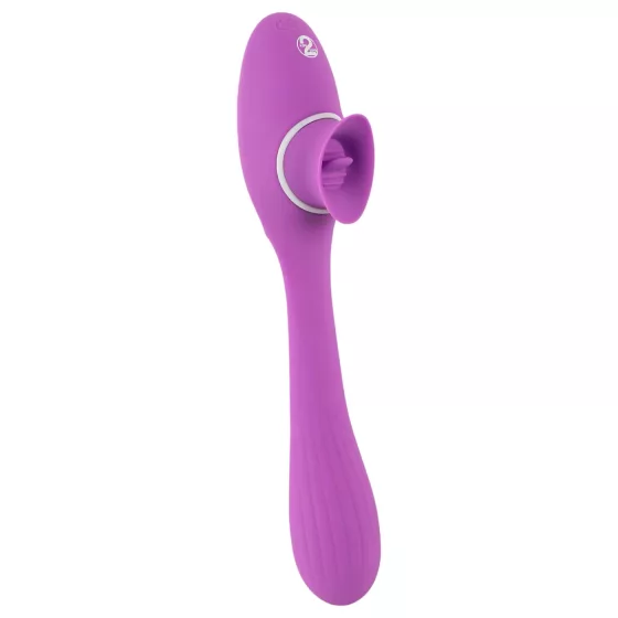 You2Toys - vibrátor s dvoma funkciami - nabíjateľný 2v1 - fialový
