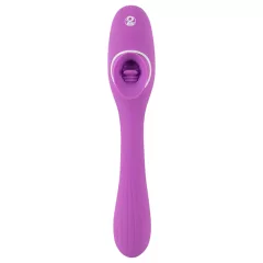   You2Toys - vibrátor s dvoma funkciami - nabíjateľný 2v1 - fialový