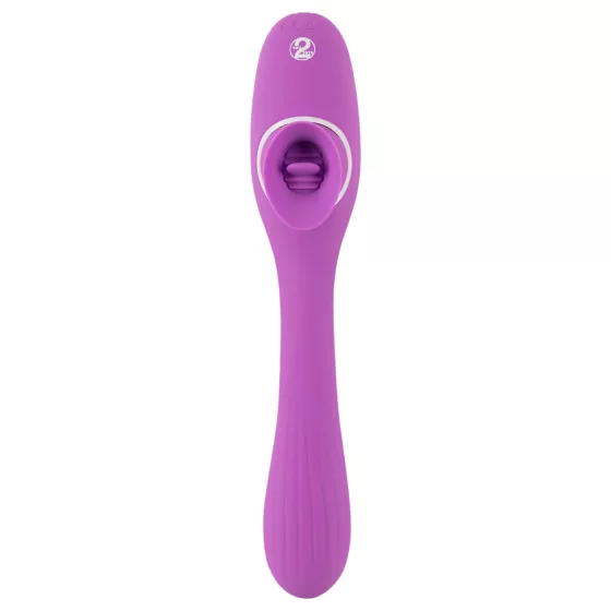 You2Toys - vibrátor s dvoma funkciami - nabíjateľný 2v1 - fialový