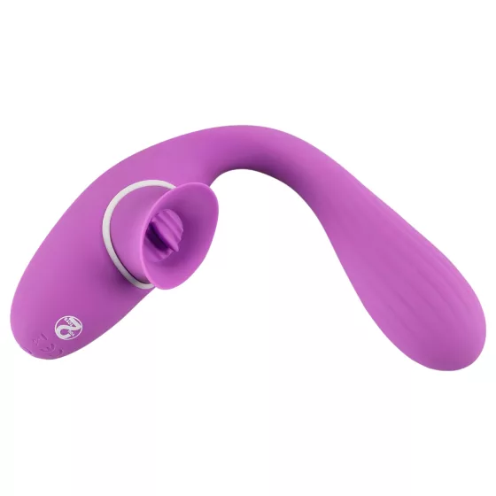 You2Toys - vibrátor s dvoma funkciami - nabíjateľný 2v1 - fialový