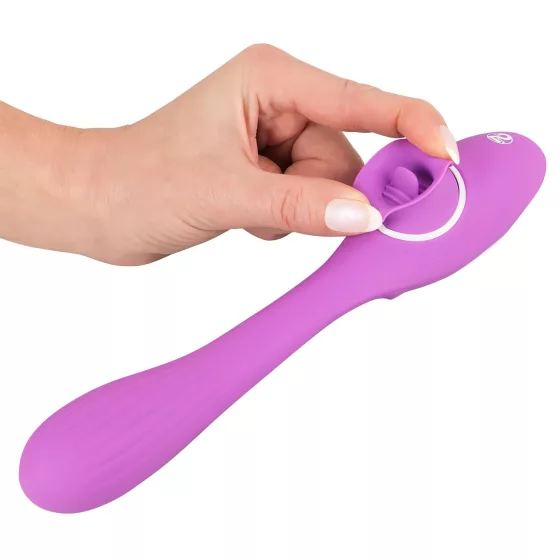 You2Toys - vibrátor s dvoma funkciami - nabíjateľný 2v1 - fialový