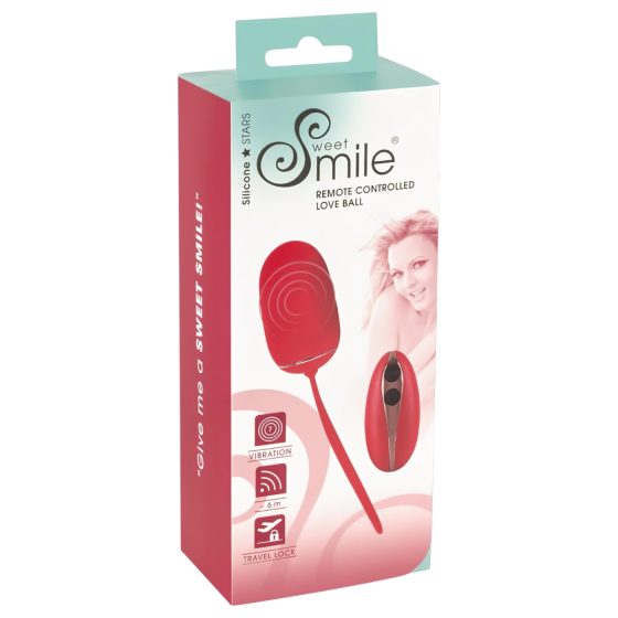 SMILE Love Ball - nabíjacie, bezdrôtové vibračné vajíčko (červené)