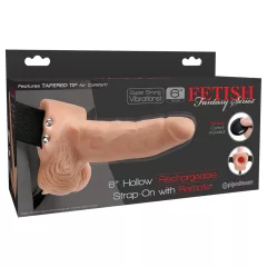   Pipedream - Fetish Strap-On 6 - pripínací, dutý vibrátor (telovej farby)
