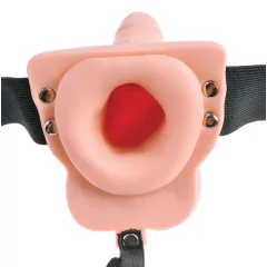   Pipedream - Fetish Strap-On 6 - pripínací, dutý vibrátor (telovej farby)