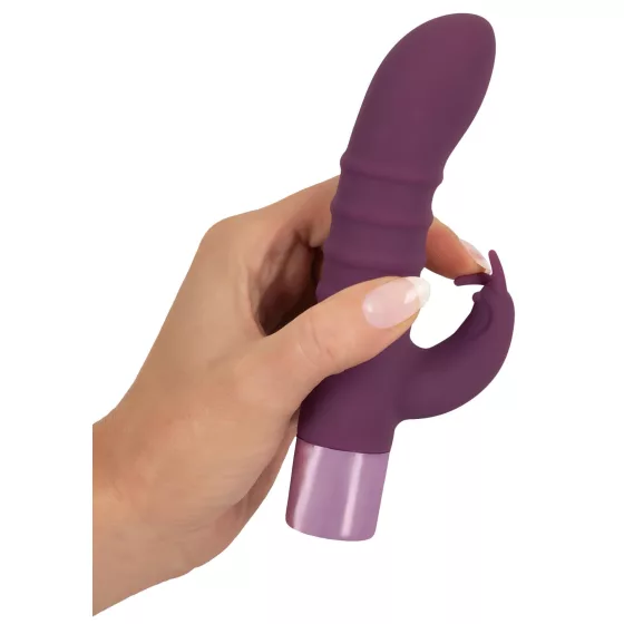 Rabbit Vibe - vibrátor na bod G s dráždiacim ramenom - dobíjací - fialový