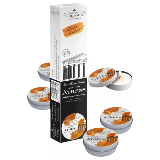 Petits Joujoux Athens - masážna sviečka - pižmo parfum - sada 5x43ml