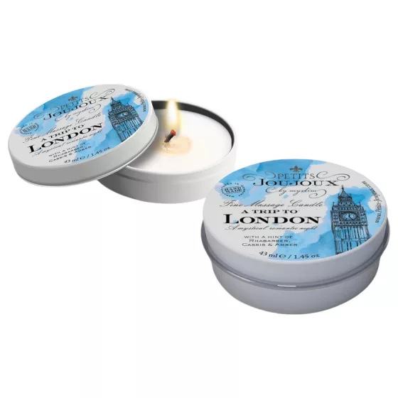 Petits Joujoux London - masážna sviečka - rebarbora ambra - 43 ml