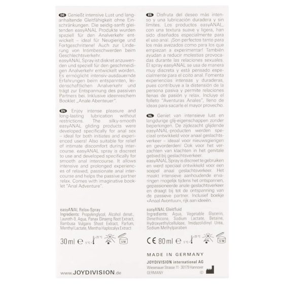 easyANAL - čistiaca a lubrikačná sada - 2 kusy