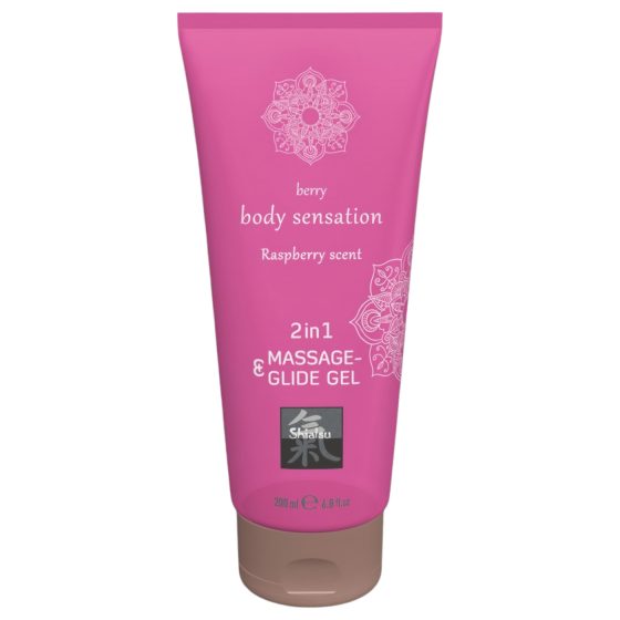 Shiatsu - masážny lubrikant - malinová vôňa - 200ml