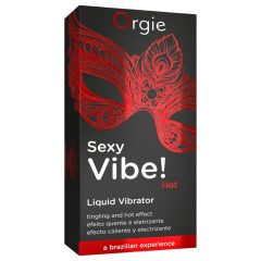   Orgie Sexy Vibe HOT - jahodový ohrievací tekutý vibrátor (15ml)
