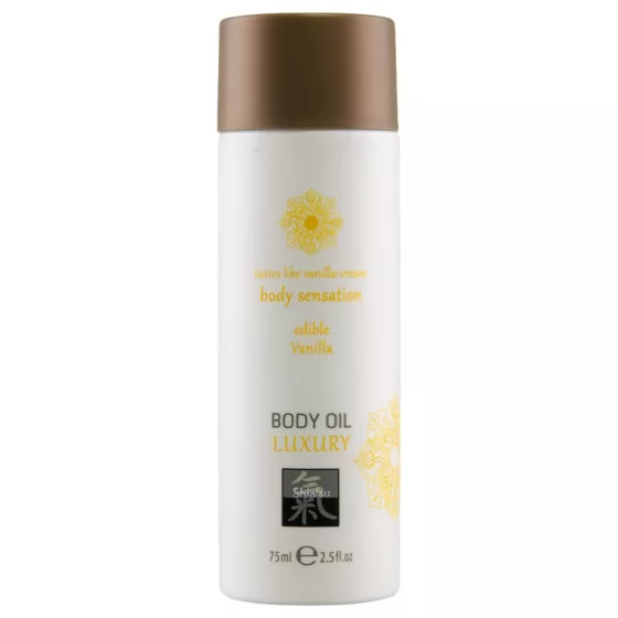 HOT - Shiatsu Luxury - jedlý masážny olej - vanilka (75 ml)