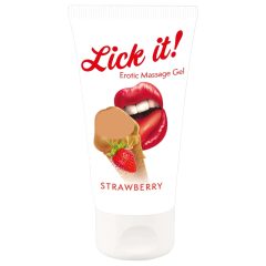Lick it! - 2v1 jedlý lubrikant - jahoda (50ml)