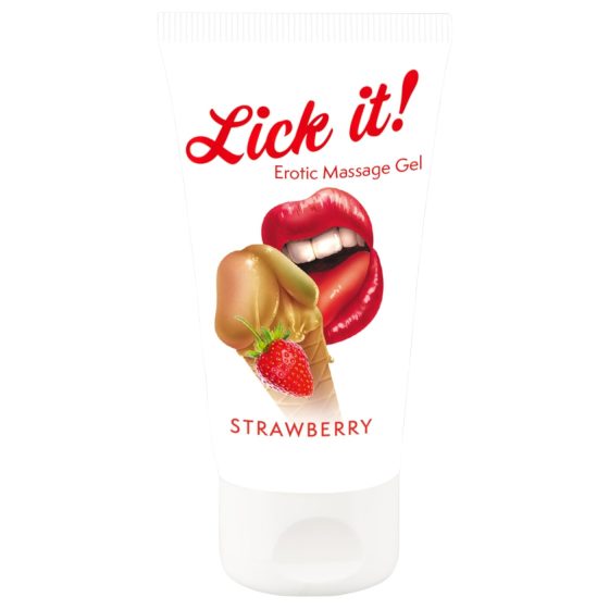 Lick it! - 2v1 jedlý lubrikant - jahoda (50ml)