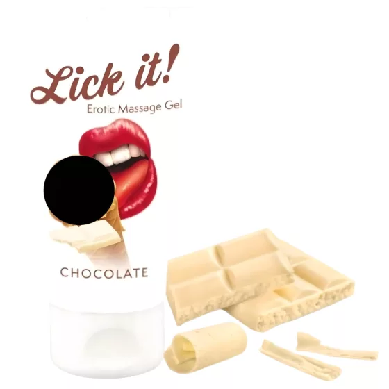 Lick it! - jedlý lubrikant 2v1 - biela čokoláda - 50ml
