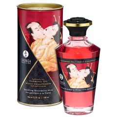   Shunga - hrejivý masážny olej - šampanské-jahoda (100ml)