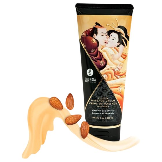 Shunga - masážny krém - sladké mandle (200 ml) 