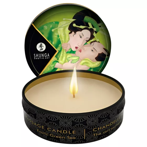 Shunga - masážna sviečka - zelený čaj - 30 ml