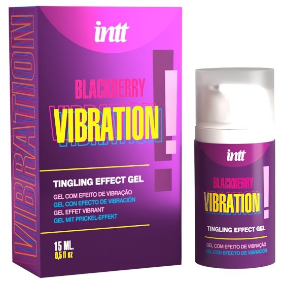 Intt Vibration! - tekutý vibrátor - černica - 15ml