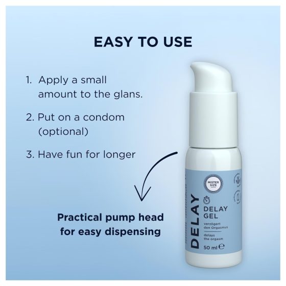Mister Size - gél na oddialenie ejakulácie - 50 ml