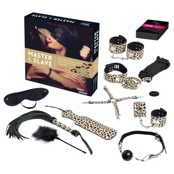 tease & please - Master & Slave - prémiová BDSM dobrodružná sada pre páry (13-dielna)