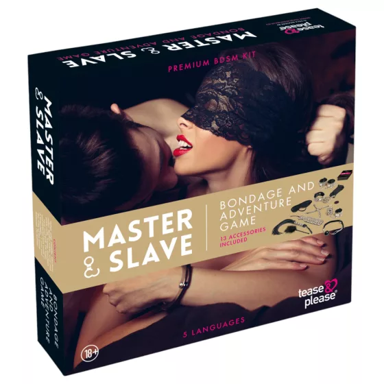 tease & please - Master & Slave - prémiová BDSM dobrodružná sada pre páry (13-dielna)