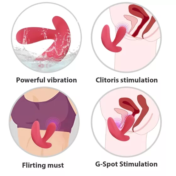 Cotoxo - vibrátor na prostatu s diaľkovým ovládaním - červený