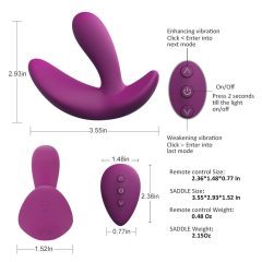   Cotoxo Saddle - nabíjací vibrátor prostaty na diaľkové ovládanie (fialový)