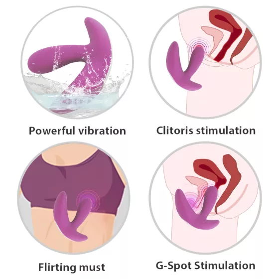 Cotoxo Saddle - vibrátor na prostatu s diaľkovým ovládaním - fialový