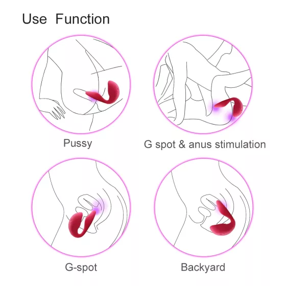 Cotoxo Cupid 2 - vibračný pár vibrátor s diaľkovým ovládaním - červený
