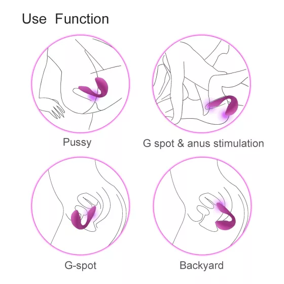 Cotoxo Cupid 2 - vibrátor pre páry na diaľkové ovládanie - fialový