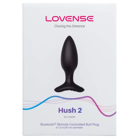 LOVENSE HUSH 2 S - inteligentný análny vibrátor (38 mm) - čierny