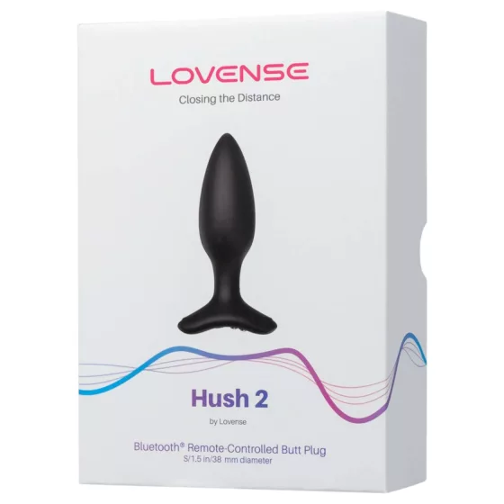 LOVENSE HUSH 2 S - inteligentný análny vibrátor (38 mm) - čierny