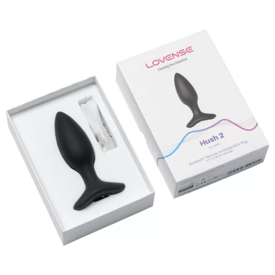 LOVENSE HUSH 2 S - inteligentný análny vibrátor (38 mm) - čierny