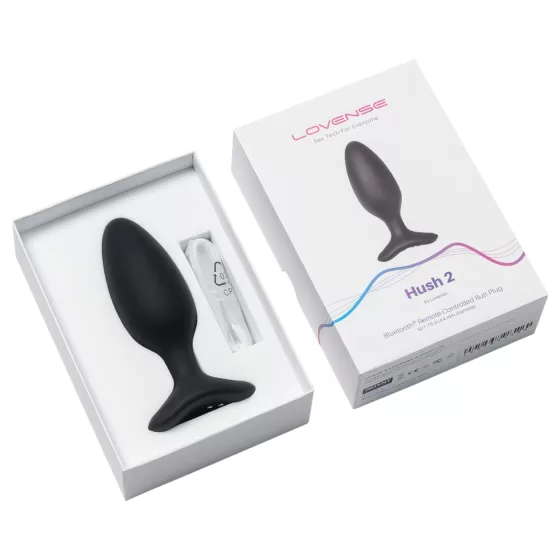 LOVENSE HUSH 2 M - inteligentný análny vibrátor (45 mm) - čierny