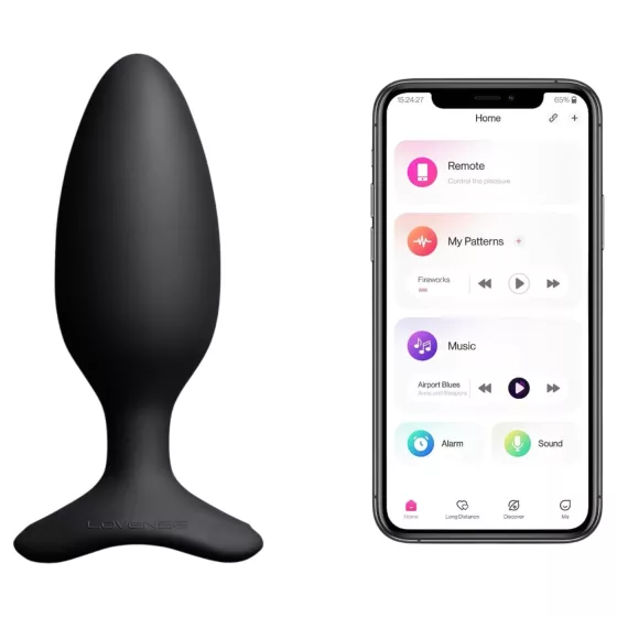 LOVENSE HUSH 2 M - inteligentný análny vibrátor (45 mm) - čierny