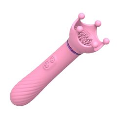   Sunfo - dobíjací, rotačný vibrátor a vibrátor na bod G (ružový)