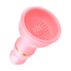   Sunfo - dobíjací vibračný stimulátor bradaviek (ružový)