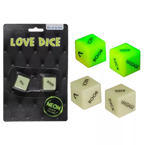 Glow Dice - svietiaca kocka - erotická hračka - fosforeskujúca