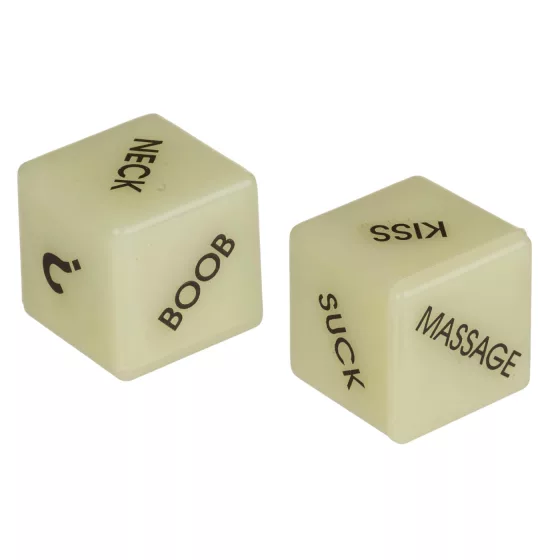 Glow Dice - svietiaca kocka - erotická hračka - fosforeskujúca