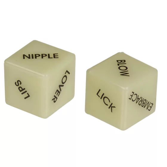 Glow Dice - svietiaca kocka - erotická hračka - fosforeskujúca
