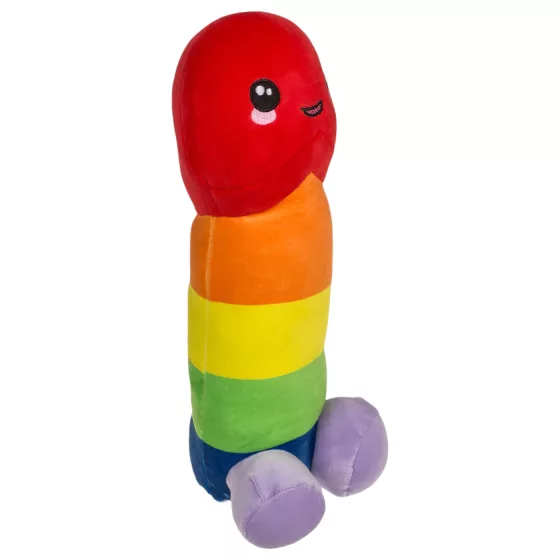 Plyšový penis - 30 cm - dúha