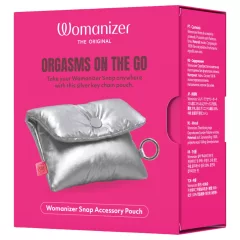   Womanizer Snap - úložné vrecko s príveskom na kľúče (strieborné)