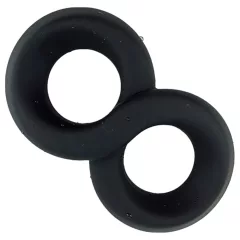   Pulselock Taur - dvojitý krúžok na penis a semenníky (čierny) - 20 mm