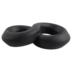   Pulselock Taur - dvojitý krúžok na penis a semenníky (čierny) - 20 mm