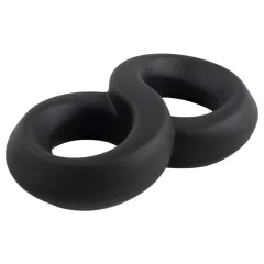   Pulselock Taur - dvojitý krúžok na penis a semenníky (čierny) - 20 mm